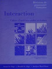 Tapa de Interaction - révision de grammaire française - Cahier d'activitiés orales et écrites