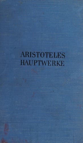 Tapa de Aristoteles Hauptwerke