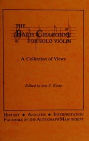Tapa de The Bach chaconne for solo violin