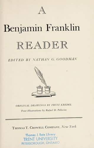 Tapa de A Benjamin Franklin reader