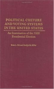 Tapa de Political Culture and Voting Systems in the United States