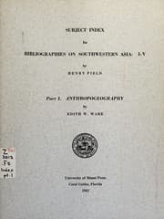 Tapa de Bibliography on Southwestern Asia