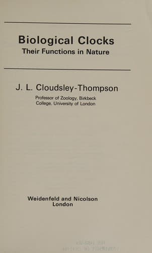 Tapa de Biological clocks