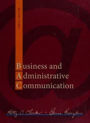Tapa de Business and administrative communication