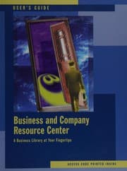 Tapa de Business and Company Resource Center User's Guide (with Access Code)