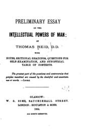 Tapa de Preliminary Essay on the Intellectual Powers of Man