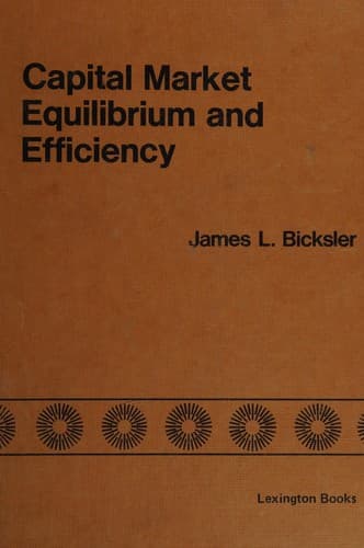 Tapa de Capital market equilibrium and efficiency
