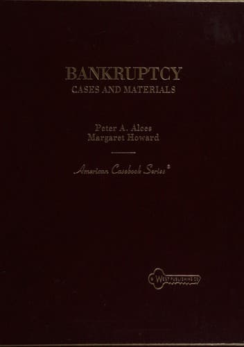 Tapa de Cases and materials on bankruptcy