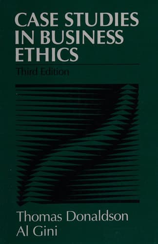 Tapa de Case studies in business ethics
