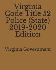 Tapa de Virginia Code Title 52 Police  2019-2020 Edition
