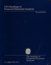 Tapa de CFA(R) Readings in Financial Statement Analysis