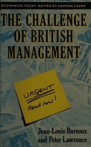 Tapa de The challenge of British management