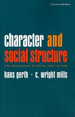 Tapa de Character and Social Structure