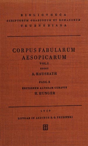 Tapa de Corpus fabularum Aesopicarum. --