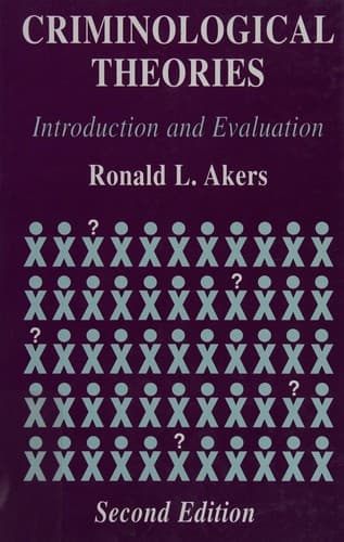 Tapa de Criminological theories