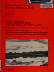 Tapa de Current Research, Part H, Frontier Geoscience Program, Queen Charlotte Islands, British Columbia