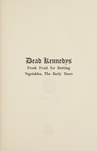 Tapa de Dead Kennedys