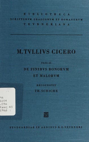 Tapa de De finibus bonorum et malorum