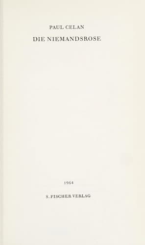 Tapa de Die Niemandsrose