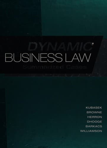 Tapa de Dynamic business law
