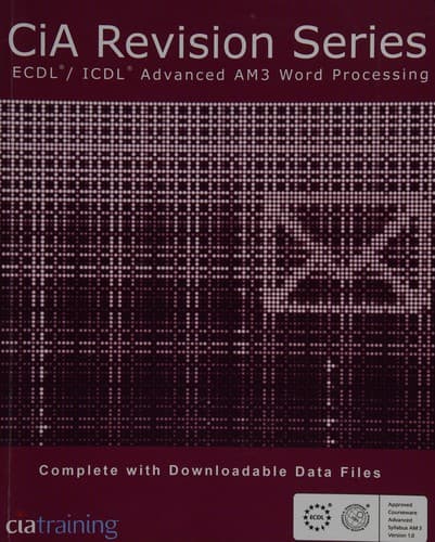 Tapa de ECDL/ICDL advanced AM3 word processing using Microsoft Word