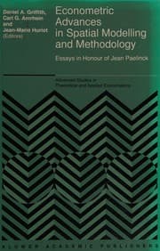 Tapa de Econometric advances in spatial modeling and methodology