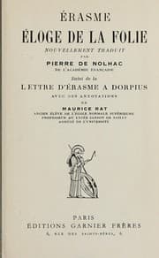 Tapa de Eloge de la folie
