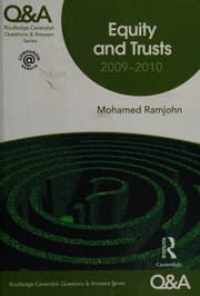 Tapa de Equity and trusts, 2009-2010
