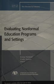 Tapa de Evaluating nonformal education programs and settings