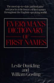 Tapa de Everyman's dictionary of first names