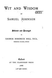 Tapa de Wit and wisdom of Samuel Johnson