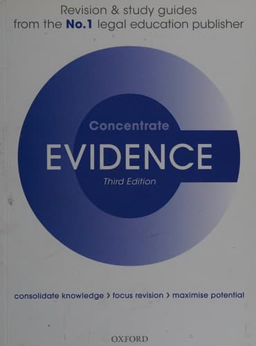 Tapa de Evidence Concentrate