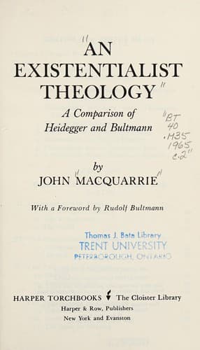 Tapa de An existentialist theology