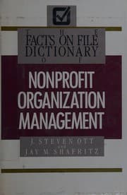 Tapa de The Facts on File dictionary of nonprofit organization management