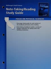 Tapa de Note-Taking/Reading Study Guide, Grade 8 (California Focus on Physical Sciences)