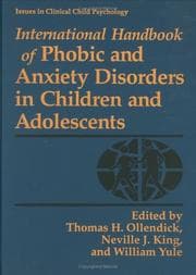 Tapa de International handbook of phobic and anxiety disorders in children and adolescents