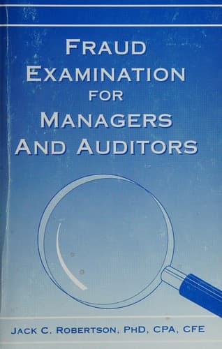 Tapa de Fraud Examination for Managers and Auditors