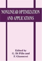 Tapa de Nonlinear optimization and applications