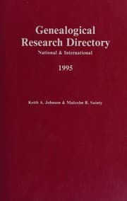 Tapa de Genealogical research directory