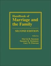 Tapa de Handbook of marriage and the family