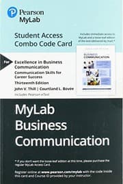 Tapa de MyLab Business Communication with Pearson eText -- Combo Access Card -- for Excellence in Business Communication