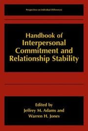 Tapa de Handbook of interpersonal commitment and relationship stability