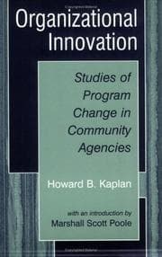 Tapa de Organizational innovation