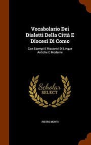 Tapa de Vocabolario Dei Dialetti Della Città E Diocesi Di Como