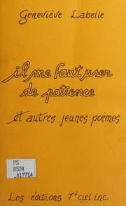 Tapa de Il me faut user de patience et autres jeunes poèmes