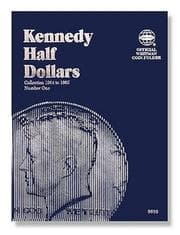 Tapa de Kennedy Half Dollars Folder 1964-1985 (Official Whitman Coin Folder)