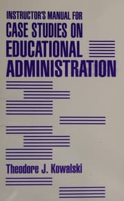 Tapa de Instructor's manual for case studies on educational administration