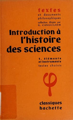 Tapa de Introduction à l'histoire des sciences