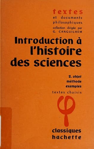Tapa de Introduction à l'histoire des sciences
