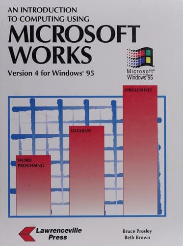 Tapa de An introduction to computing using Microsoft Works, version 4 for Windows 95